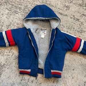 Boys Vintage Weather Tamer Sherpa-Lined Hooded Jacket – Made in USA – Size 7